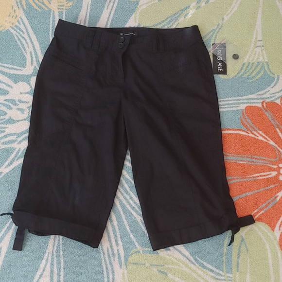 INC International Concepts Pants - INC Black Stretch Capri Pants, Size 8 NWT
